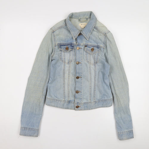 Women’s &Jacket Denim Blue Basic Jacket Size 8