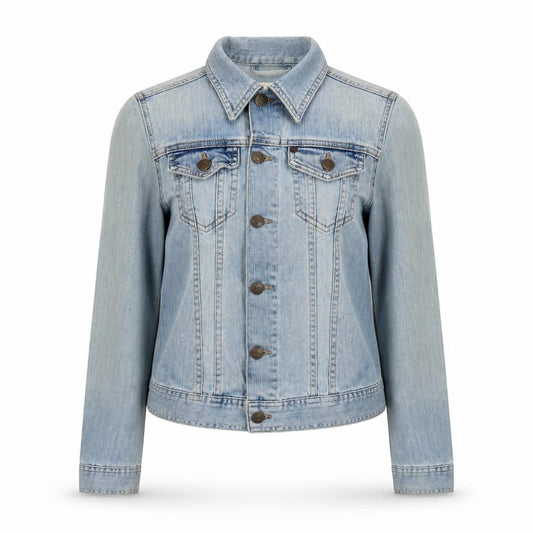 Front view of Women’s &Jacket Denim Blue Basic Jacket, size UK 8