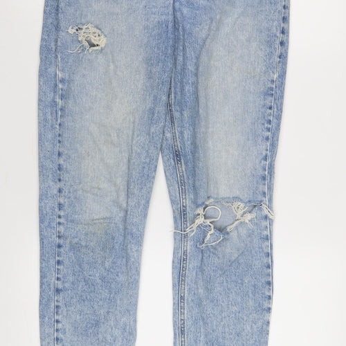 New Look Women’s Blue Distressed Mom Jeans Size 8