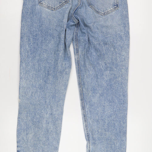 New Look Women’s Blue Distressed Mom Jeans Size 8