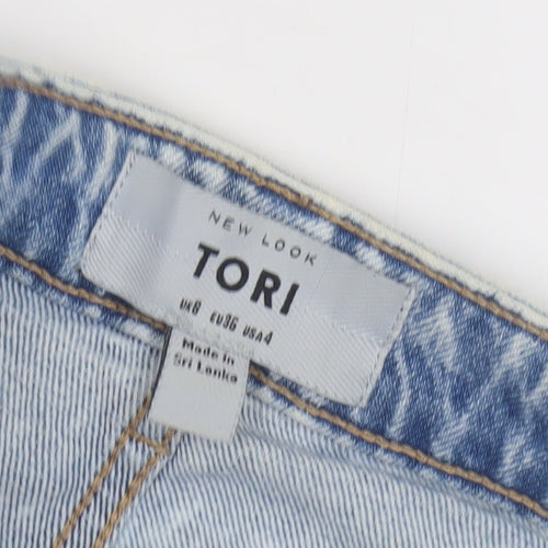 New Look Women’s Blue Distressed Mom Jeans Size 8