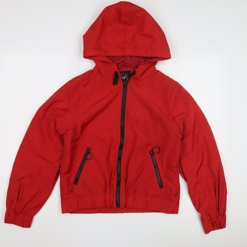 New Look Girls Red Basic Hooded Jacket 12-13 Years