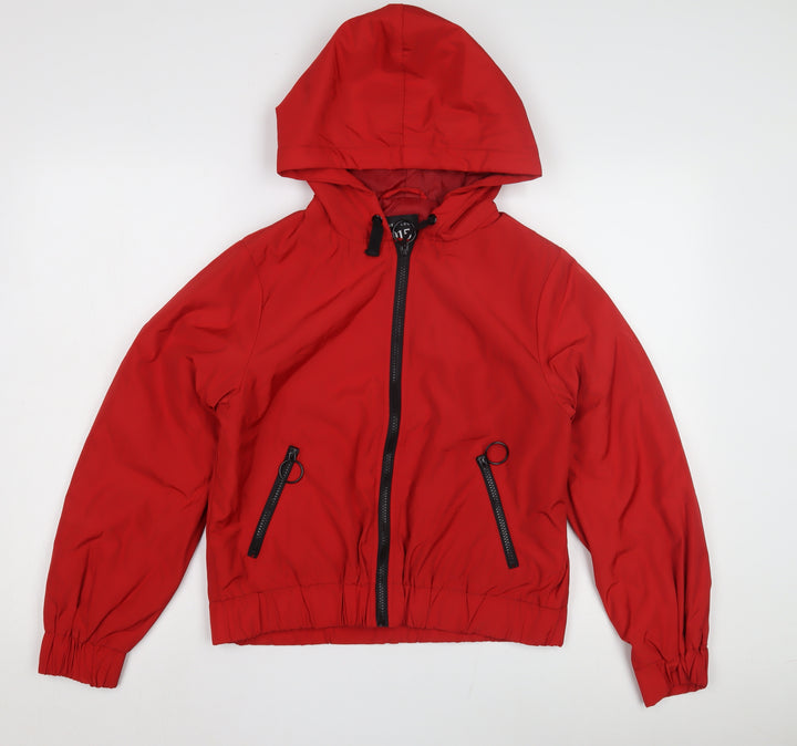 New Look Girls Red Basic Hooded Jacket 12-13 Years