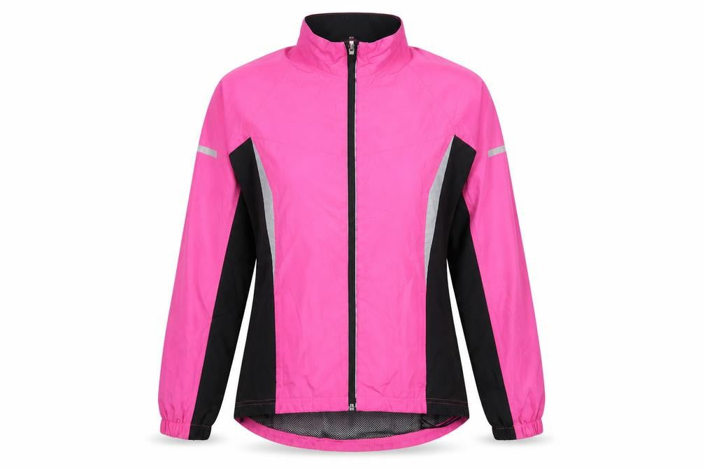 Front view of Crane Women's Pink Windbreaker Jacket S Casual