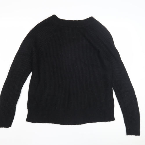 Brave Soul Women's Black V-Neck Pullover Jumper S