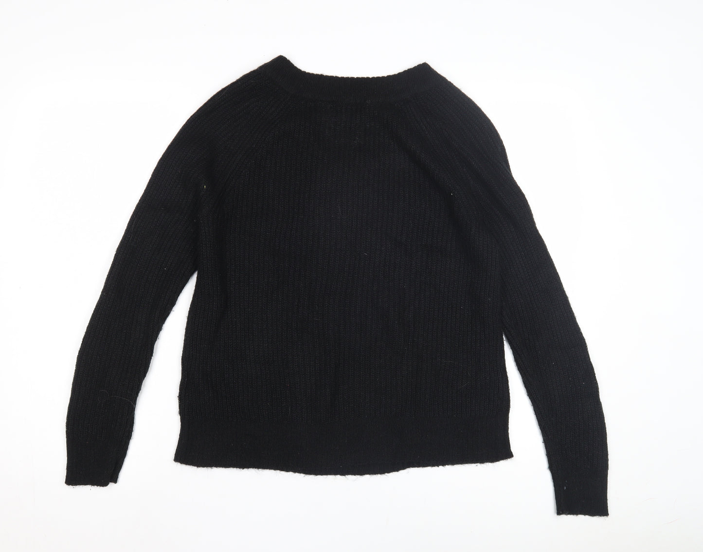 Brave Soul Women's Black V-Neck Pullover Jumper S