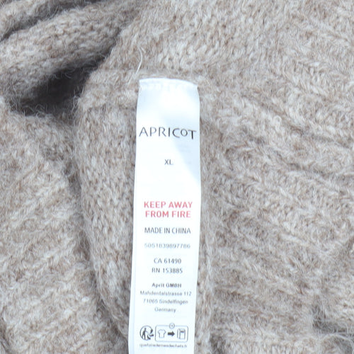 Apricot Women's Beige High Neck Dress XL
