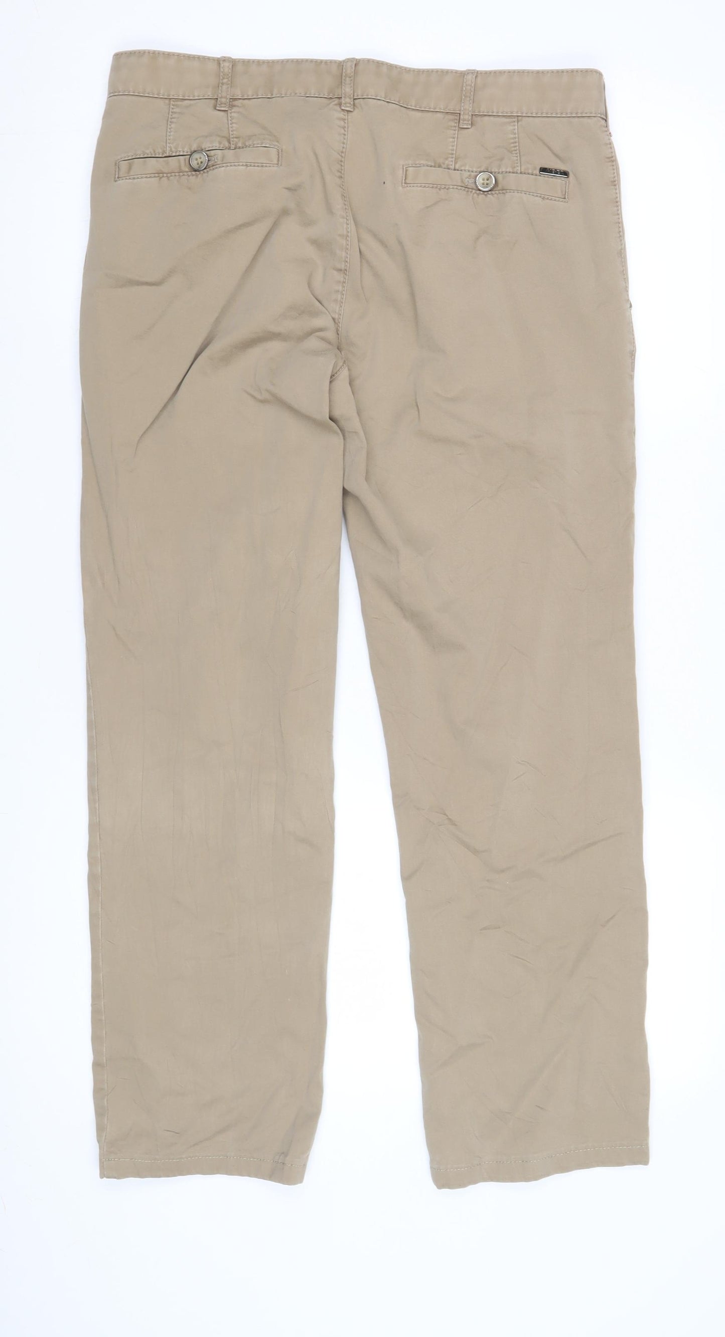 Brigdens Men’s Beige Chino Trousers 34W Regular Fit