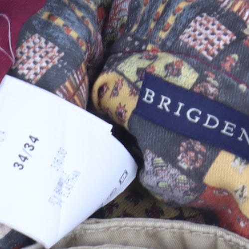 Brigdens Men’s Beige Chino Trousers 34W Regular Fit