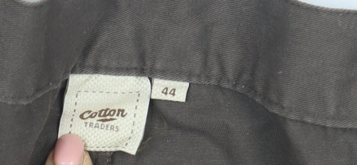 Cotton Traders Unisex Brown Pleated Casual Shorts