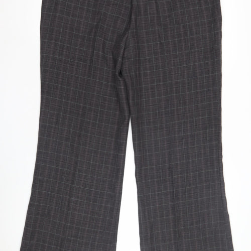 Evie Collection Women's Grey Plaid Trousers Size 16