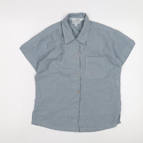 Gelert Women's Blue Check Button-Up Shirt, Size 12