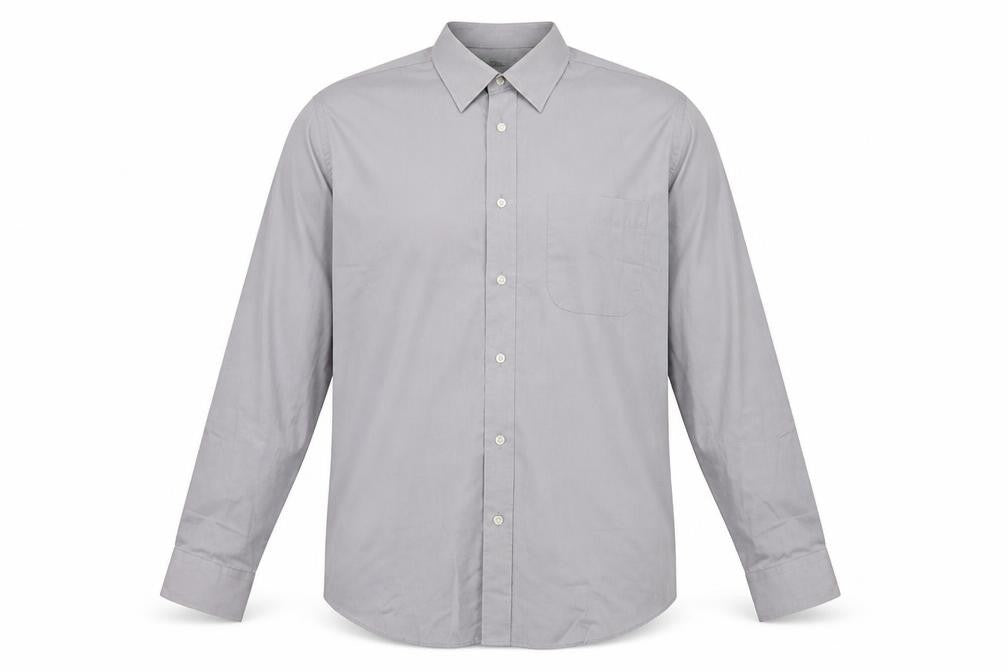 Marks and Spencer Men's Grey XL Cotton Dress Shirt