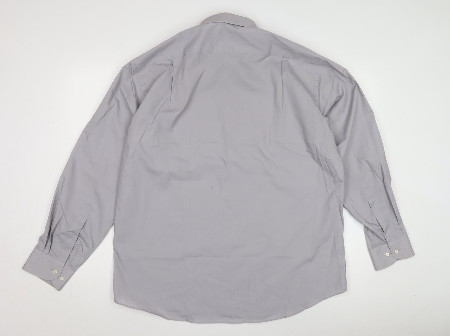 Marks and Spencer Men's Grey XL Cotton Dress Shirt