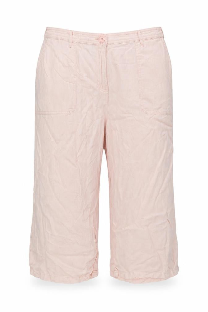 Marks and Spencer Women's Pink Wide-Leg Trousers Size 10
