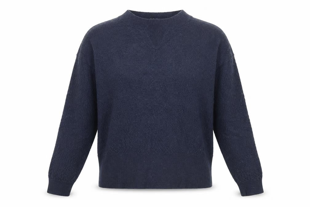 Front view of COS unisex kids blue wool jumper xs