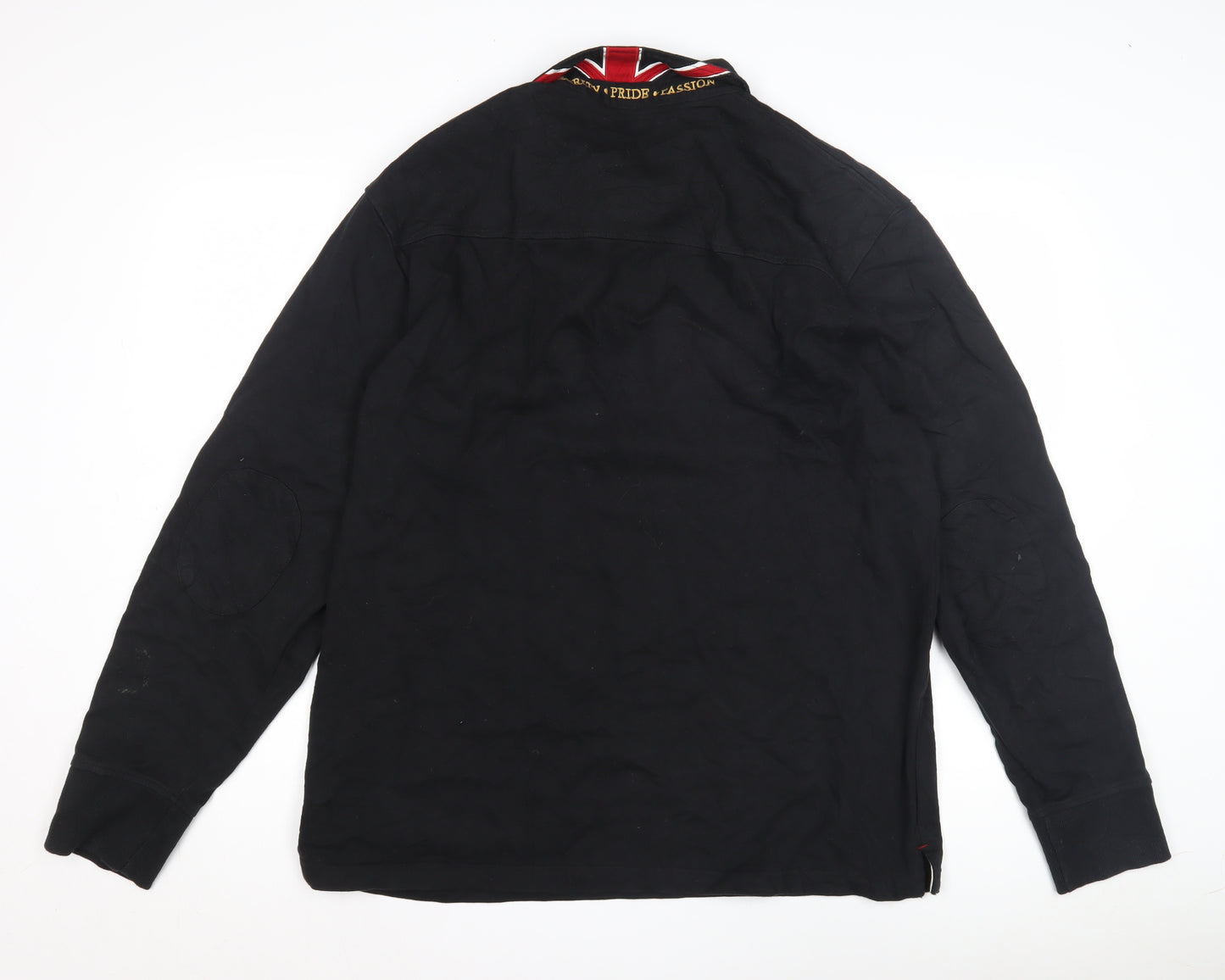Raging Bull Men's Black Long Sleeve Polo Shirt