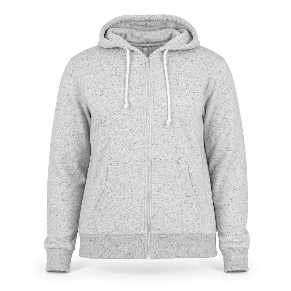 Front view of H&M Women's Grey Full Zip Hoodie, size 12