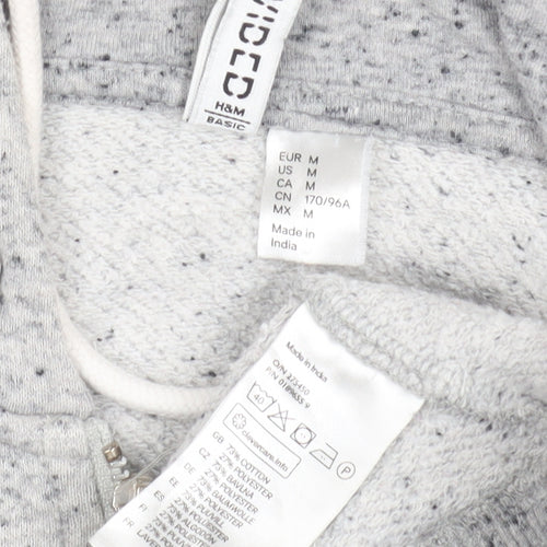 H&M Women's Grey Full Zip Hoodie Size 12
