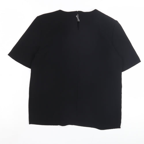 Marks and Spencer Women's Black T-Shirt, Size 8