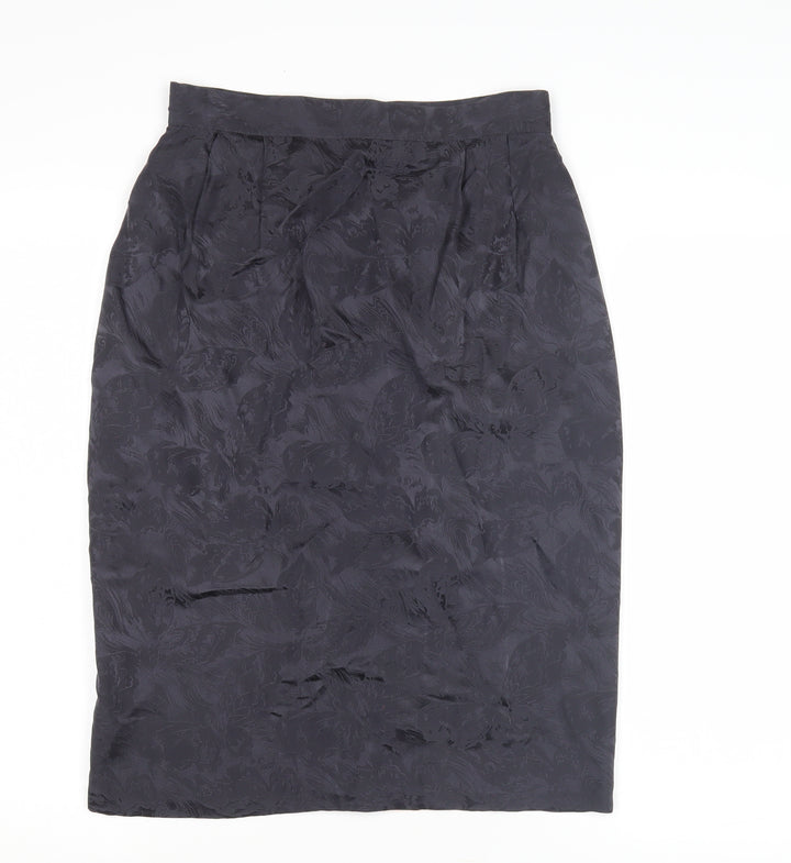 St Michael Women's Black Size 12 Pencil Skirt