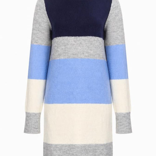 Brave Soul Women's Multicoloured High Neck Knit Dress