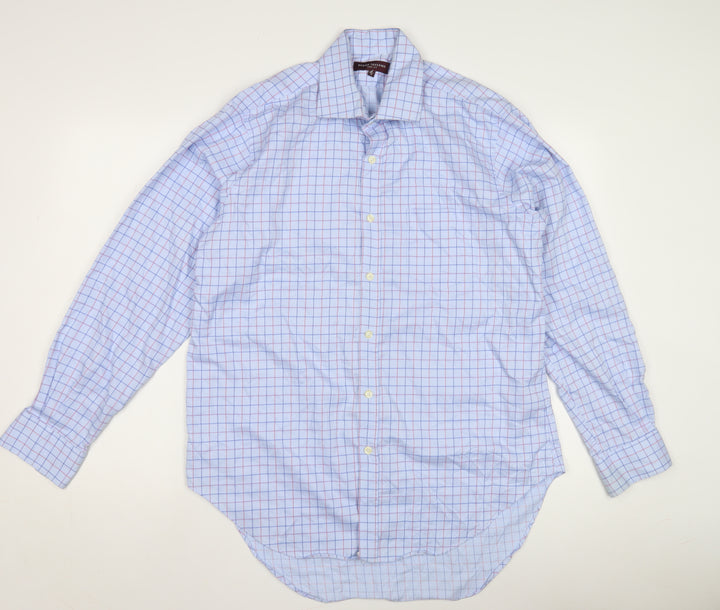 Brook Taverner Men's Blue Check Dress Shirt