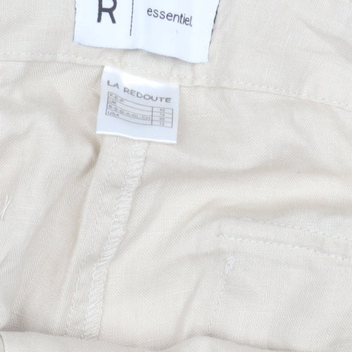 La Redoute Women's Beige Linen Trousers Size 14
