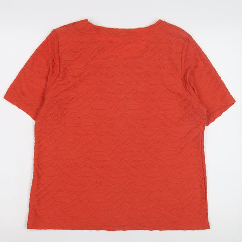 Isle Women's Orange Lace T-Shirt, Size M