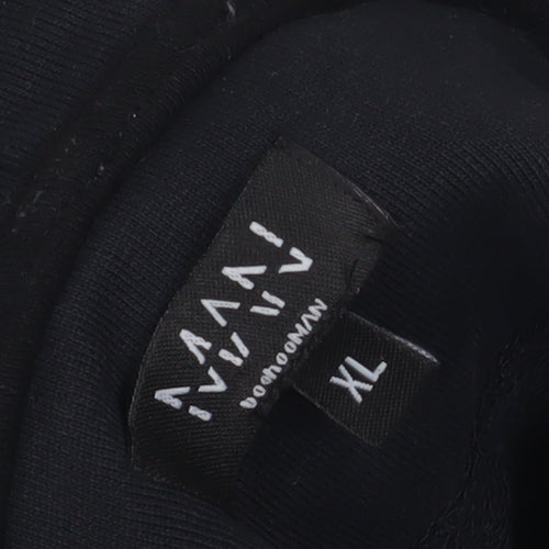 Men's XL Black Pullover Hoodie with Logo