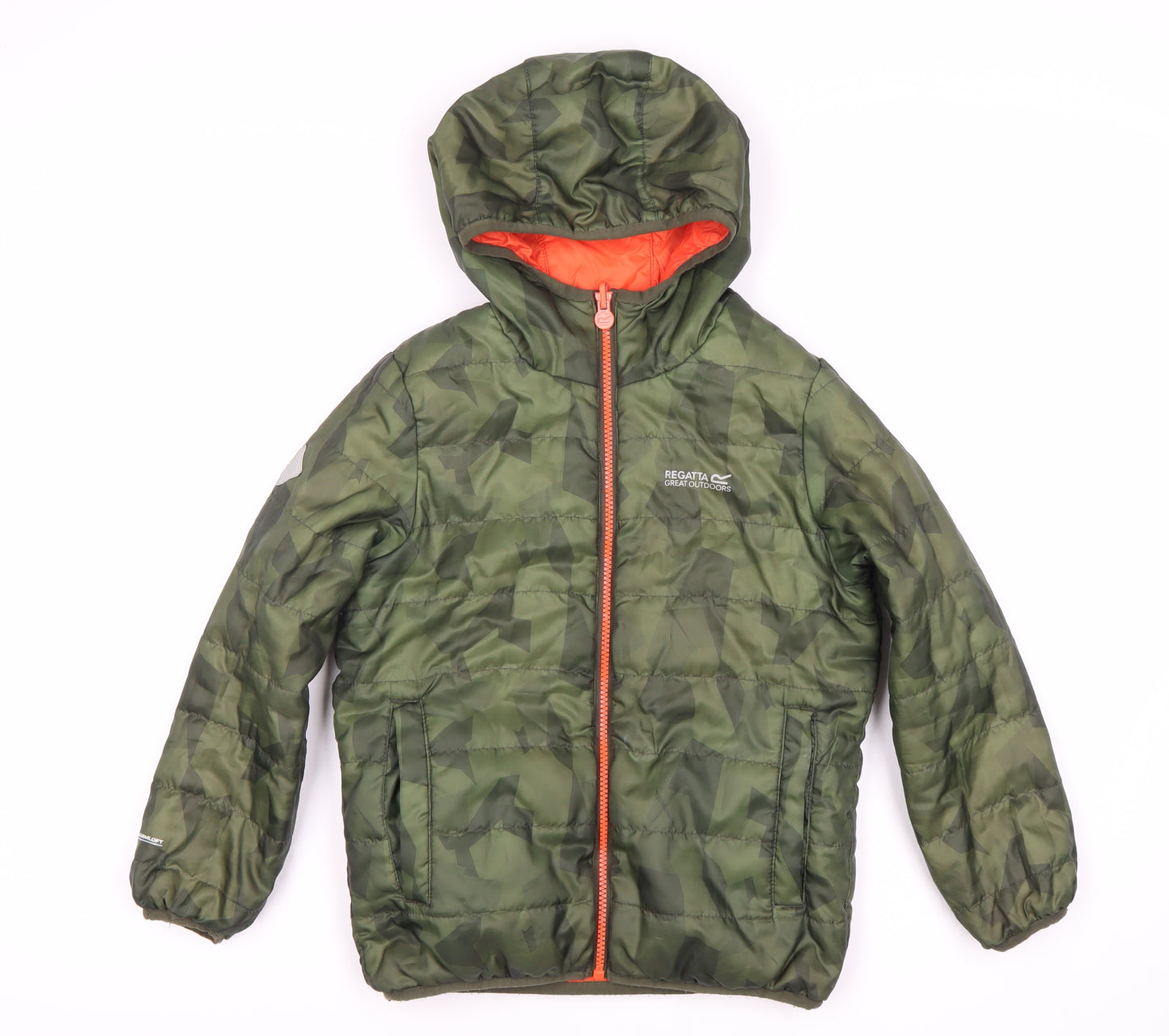 Regatta Boys Green Camouflage Puffer Jacket 7-8 Years