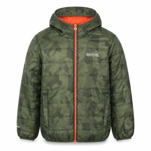 Regatta Boys Green Camouflage Puffer Jacket 7-8 Years