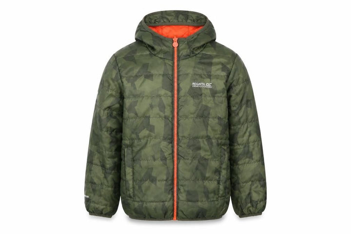 Regatta Boys Green Camouflage Puffer Jacket 7-8 Years