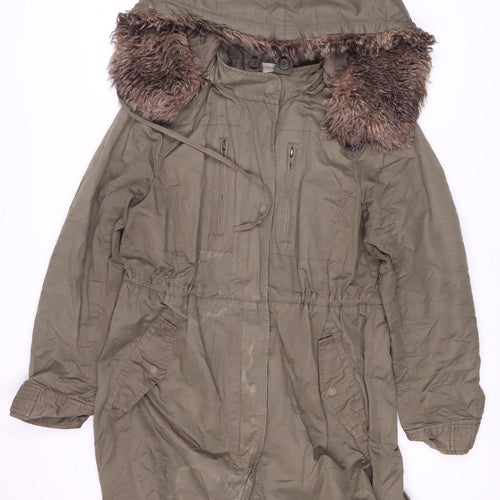 French Connection Women's Brown Parka Jacket Size 10