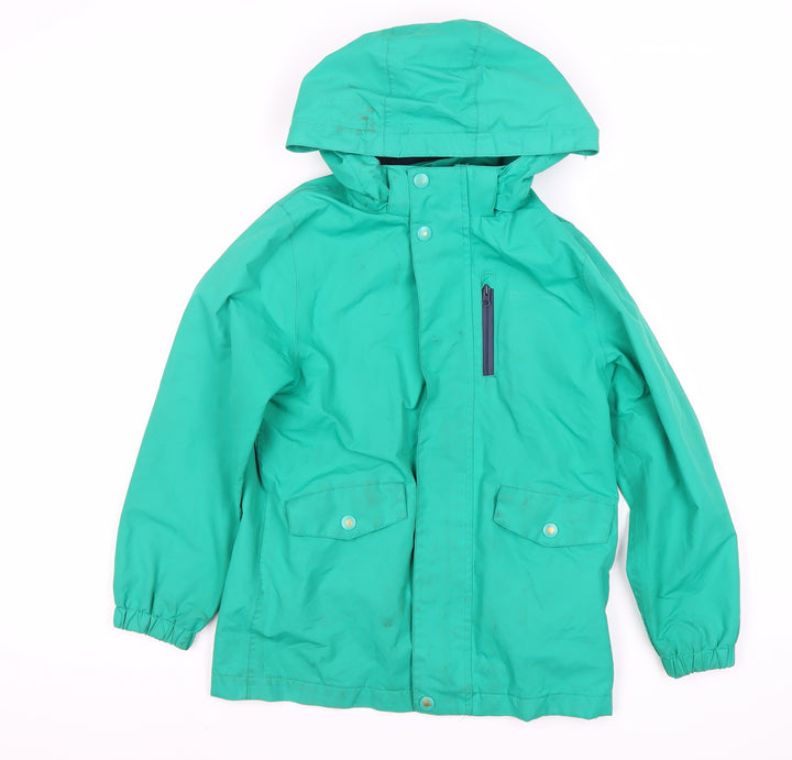 Mountain Warehouse Boys Green Parka Jacket 7-8 Years Waterproof
