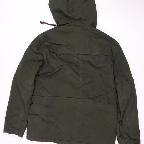 Jack & Jones Men's Green Parka Jacket Size L