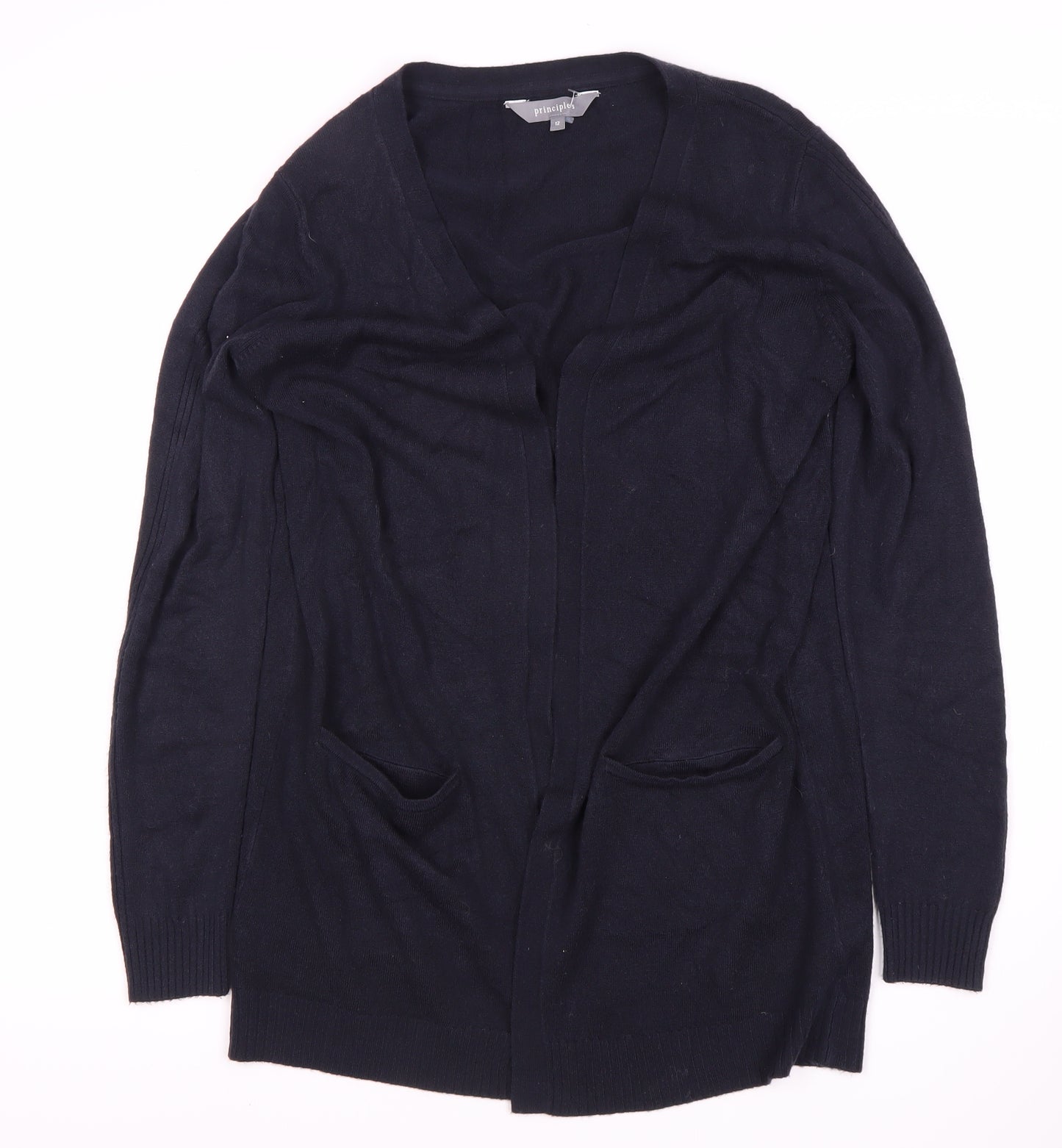 Principles Women's Black Cardigan, Size 12, V-Neck