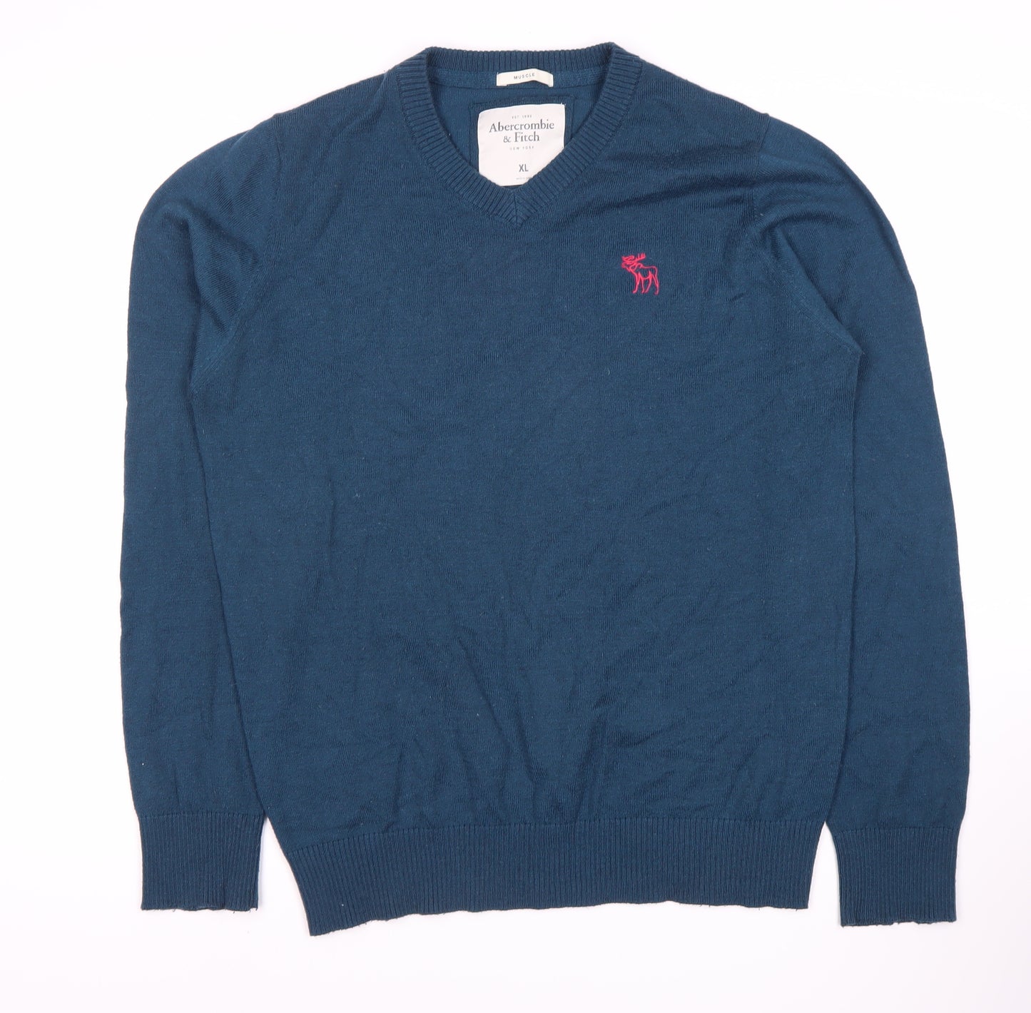 Abercrombie & Fitch Men's Blue XL V-Neck Pullover
