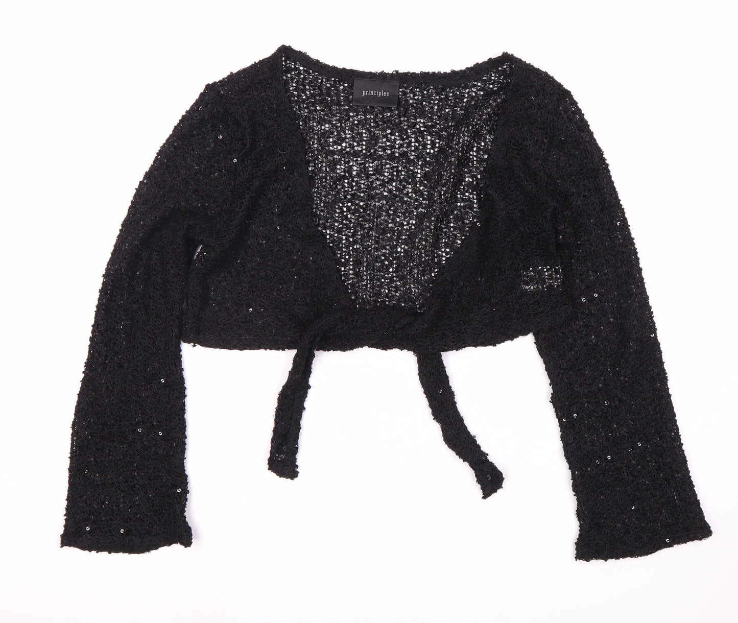 Principles Women's Black Shrug, Size 14, Open-Knit