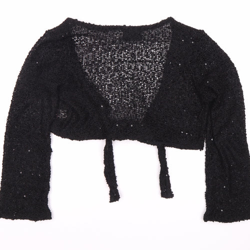 Principles Women's Black Shrug, Size 14, Open-Knit