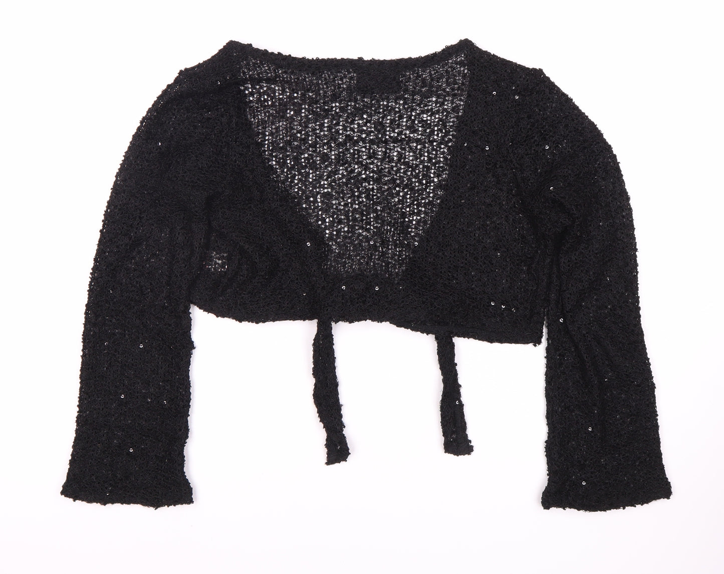 Principles Women's Black Shrug, Size 14, Open-Knit