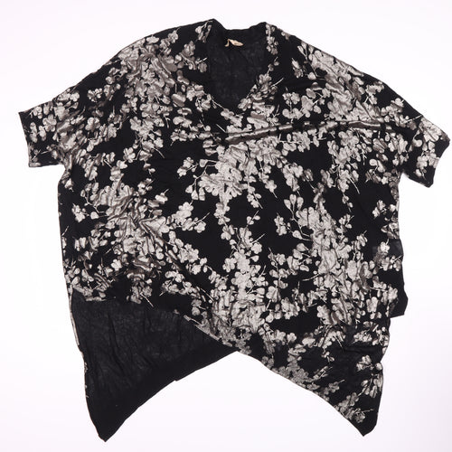 Phase Eight Floral Black Viscose Top for Women - Elegant & Stylish