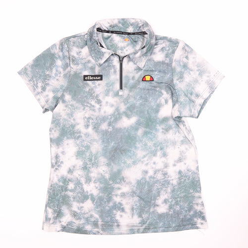 Ellesse Women's Blue Polo Shirt, Size 14, Lightweight Zip