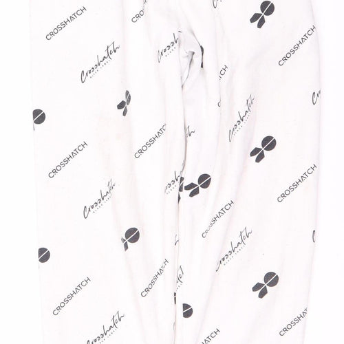Crosshatch Unisex Adults White Trousers XS