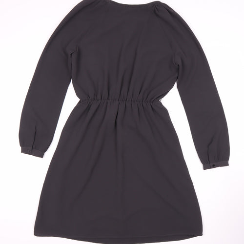 Mango Women's Black Shift Dress S Long Sleeve Classic
