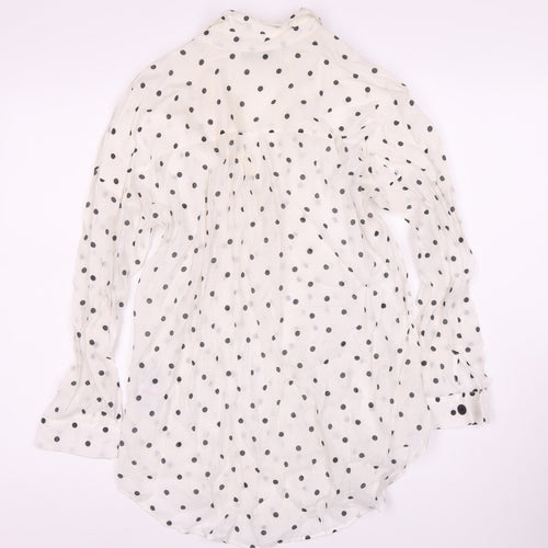 Mint Velvet Women's White Polka Dot Blouse, Size S