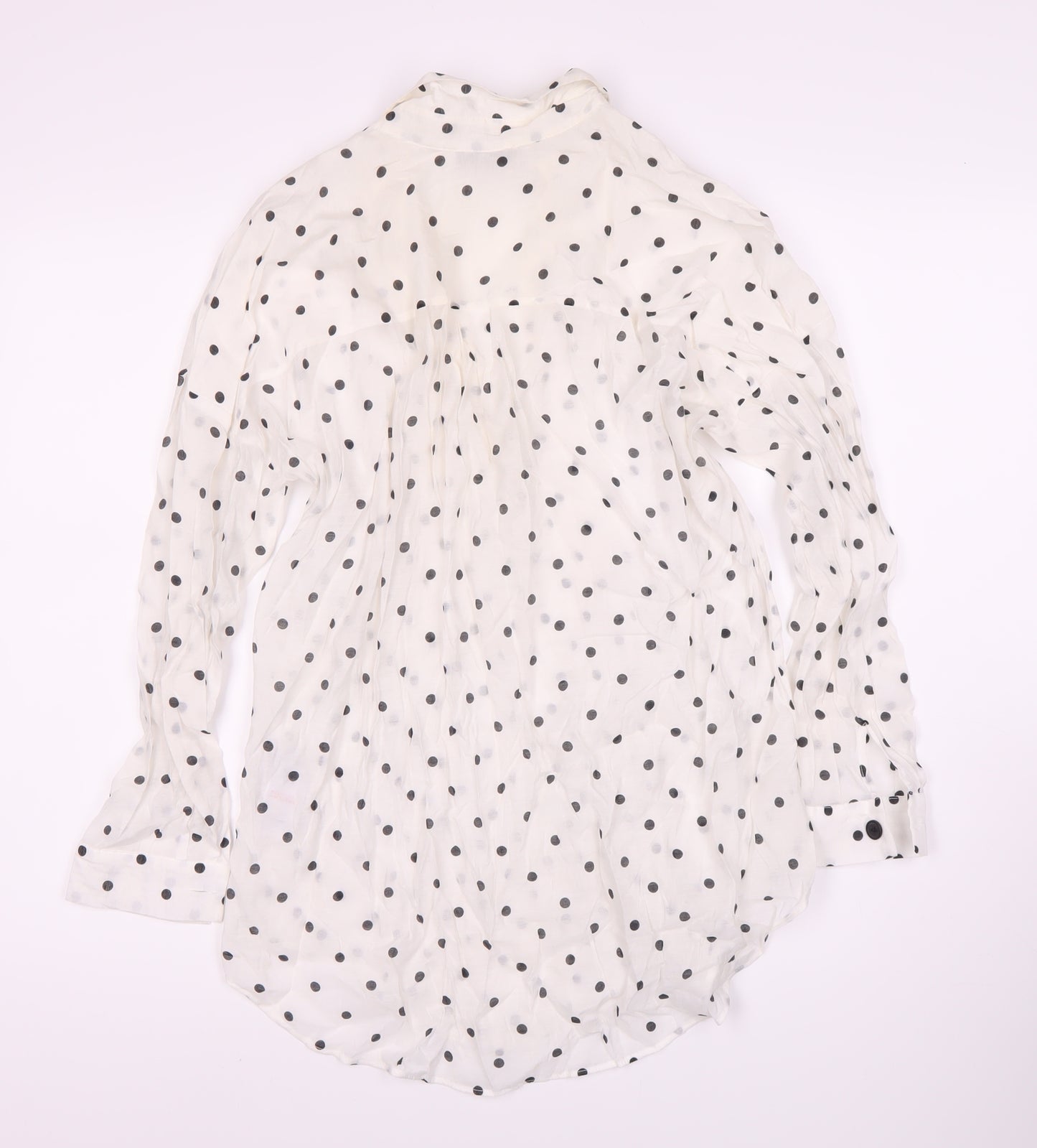 Mint Velvet Women's White Polka Dot Blouse, Size S