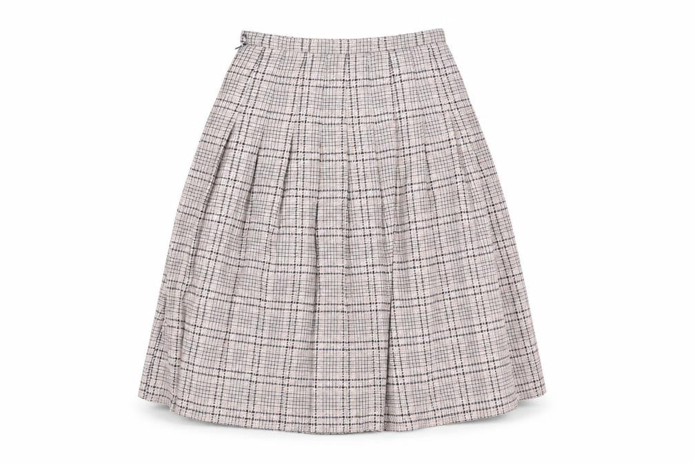Front view of Alexon Women's Multicoloured Pleated Skirt, size 16
