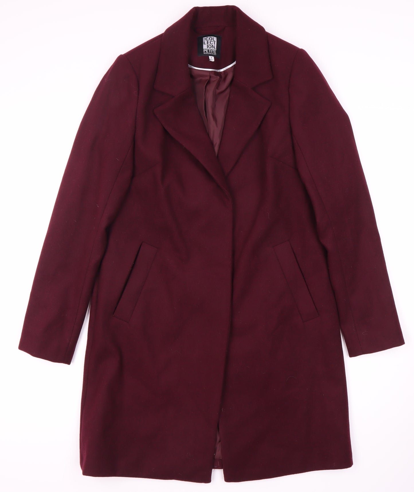 Debenhams Women's Red Petite Overcoat Size 8