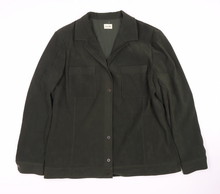 Viyella Women's Green Cotton Jacket Size 16